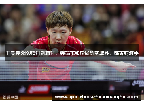 王曼昱3比0横扫姚睿轩，樊振东和松岛辉空取胜，都零封对手